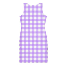 Load image into Gallery viewer, Purple Gingham Bodycon dress