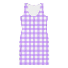 Load image into Gallery viewer, Purple Gingham Bodycon dress