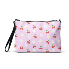 Load image into Gallery viewer, Pink Cherry and Flowers Crossbody bag