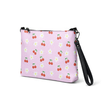 Load image into Gallery viewer, Pink Cherry and Flowers Crossbody bag