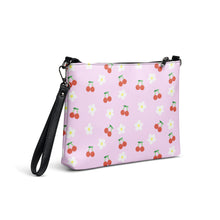 Load image into Gallery viewer, Pink Cherry and Flowers Crossbody bag