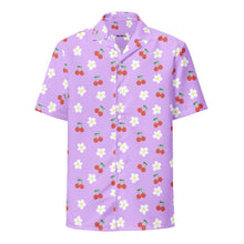 Load image into Gallery viewer, Lavender Cherry and Flower Unisex button shirt