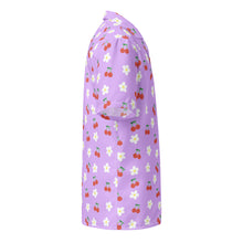 Load image into Gallery viewer, Lavender Cherry and Flower Unisex button shirt
