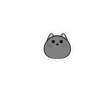 Load image into Gallery viewer, Gray Cat Bubble-free stickers