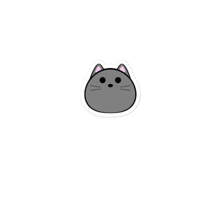 Gray Cat Bubble-free stickers