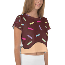 Load image into Gallery viewer, Chocolate Donut Crop Tee