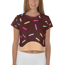 Load image into Gallery viewer, Chocolate Donut Crop Tee