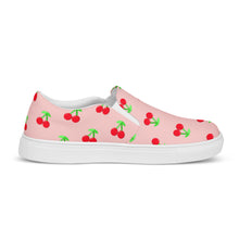 Load image into Gallery viewer, Cherry Women’s slip-on canvas shoes