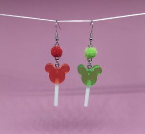 Lollipop PomPom Earrings