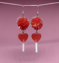 Load image into Gallery viewer, Lollipop PomPom Earrings
