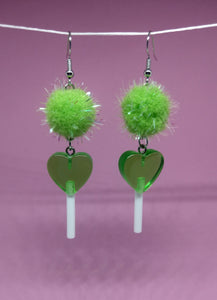 Lollipop PomPom Earrings