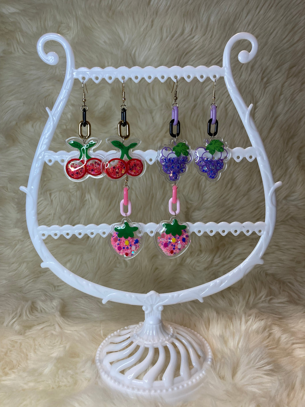 Fruit Shaker Link Earrings