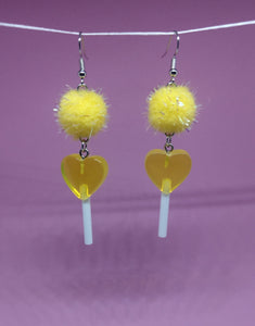 Lollipop PomPom Earrings