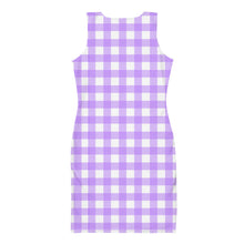 Load image into Gallery viewer, Purple Gingham Bodycon dress
