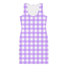 Load image into Gallery viewer, Purple Gingham Bodycon dress
