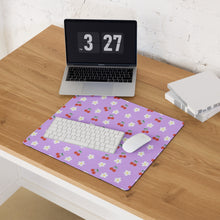 Load image into Gallery viewer, Lavender Cherry and Flower Gaming mouse pad
