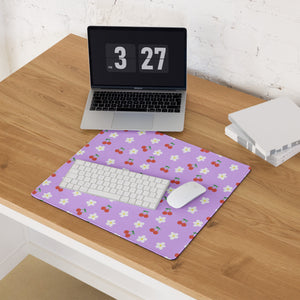 Lavender Cherry and Flower Gaming mouse pad