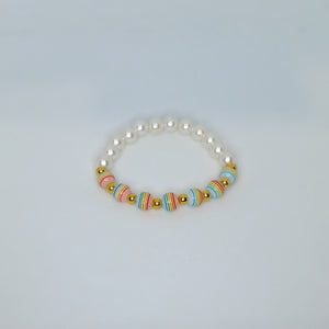 Rainbow and Pearls - Half & Half Bracelet