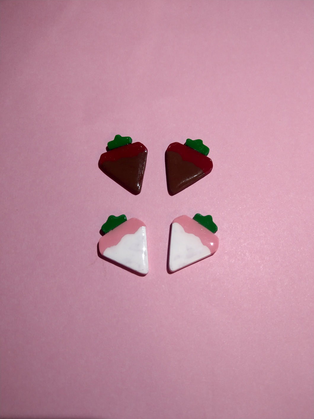 Chocolate Covered Strawberry Earrings