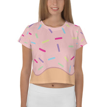 Load image into Gallery viewer, Strawberry Donut Crop Tee
