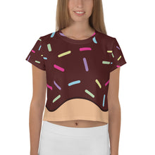 Load image into Gallery viewer, Chocolate Donut Crop Tee
